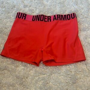 Hot pink Under Armour shorts